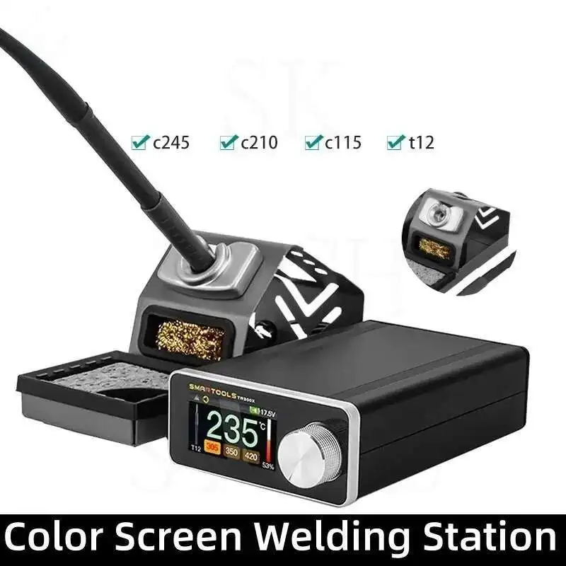TR300X التحكم الذكي في درجة الحرارة محطة عمل لحام السكاة الذكية دعم C245 C210 C115 T12 مقبض