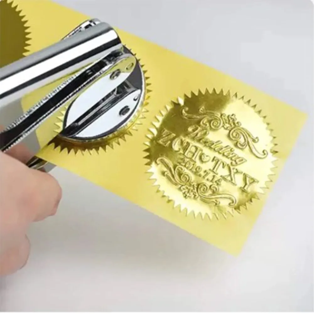 ملصقات ذهبية معدنية مستديرة ، ملصقات ورقية ذاتية اللصق ، عالية الجودة ، 250 قطعة لكل لفة ، 2 بوصة