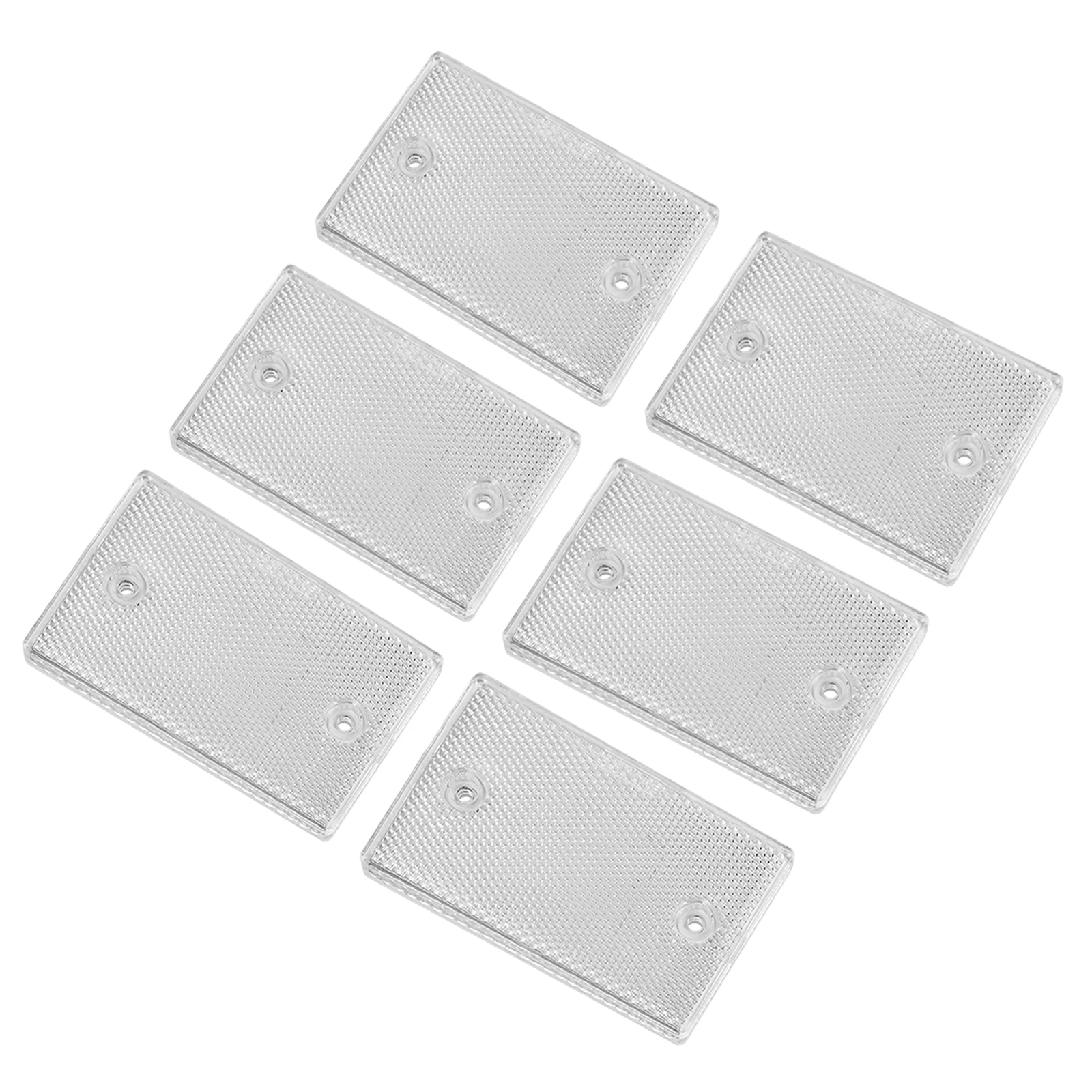 AOHEWEI 6 Pack Rear Reflector Rectangular Safety Reflector Screw In Cat Eye Reflector For Trailer Caravan Accessories