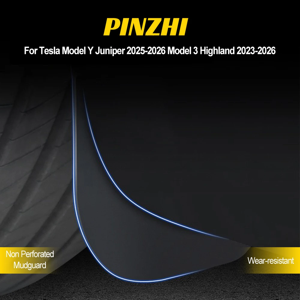 Parafango Non Perforato Resistente all'Usura Versione Invisibile Compatibile con Tesla Model 3 Highland e Model Y Juniper 2025 2026