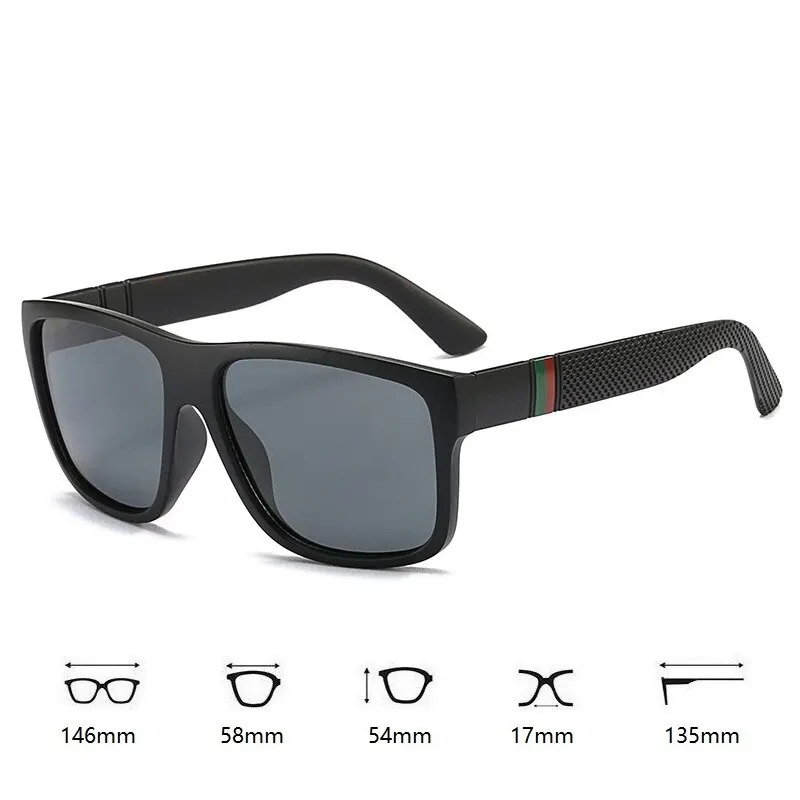 Fashion Oversized Polarized Sunglasses Men Women Luxury Driving Fishing Travel Vintage Square Sun Glasses For Man UV400 Eyewear image 4