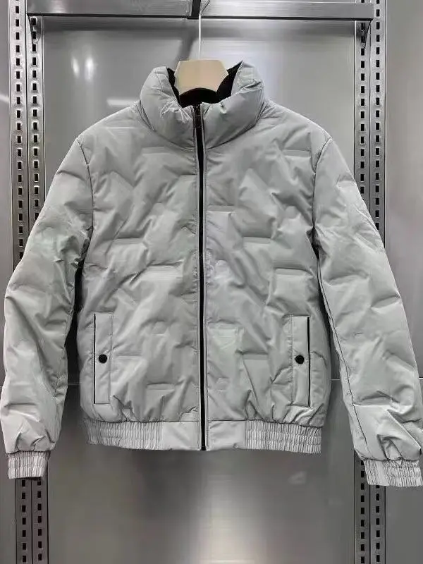 

Мужская повседневная куртка с воротником-стойкой и длинными рукавами, зимняя теплая куртка из полиэфирного волокна, молодежная, свободного кроя, в стиле Cleanfit