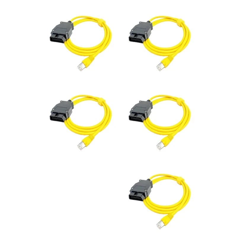 5X High Quality ENET Data Cable For BMW Enet Ethernet ENET ICOM Coding For F OBD2 Diagnostic Coding Tool OBDII Adapter-ELEC