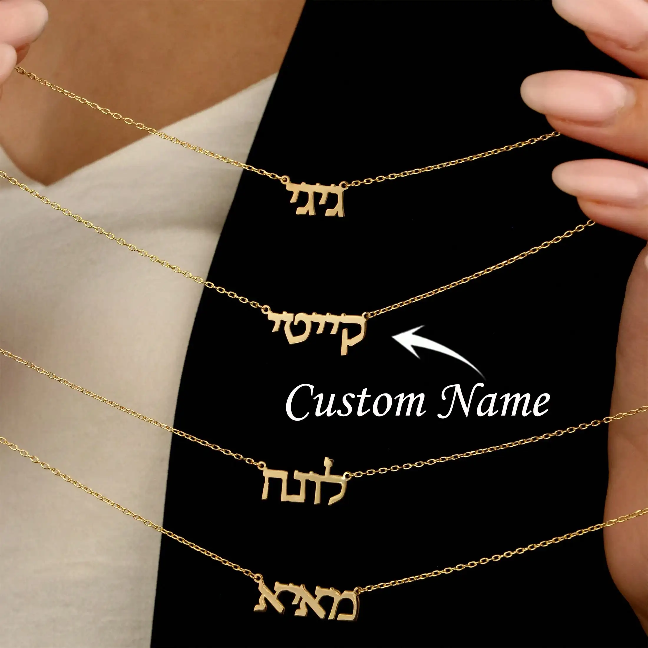 

DOREMI на заказ простое имя изысканный кулон подарок для женщин ожерелье из нержавеющей стали с арабским именем