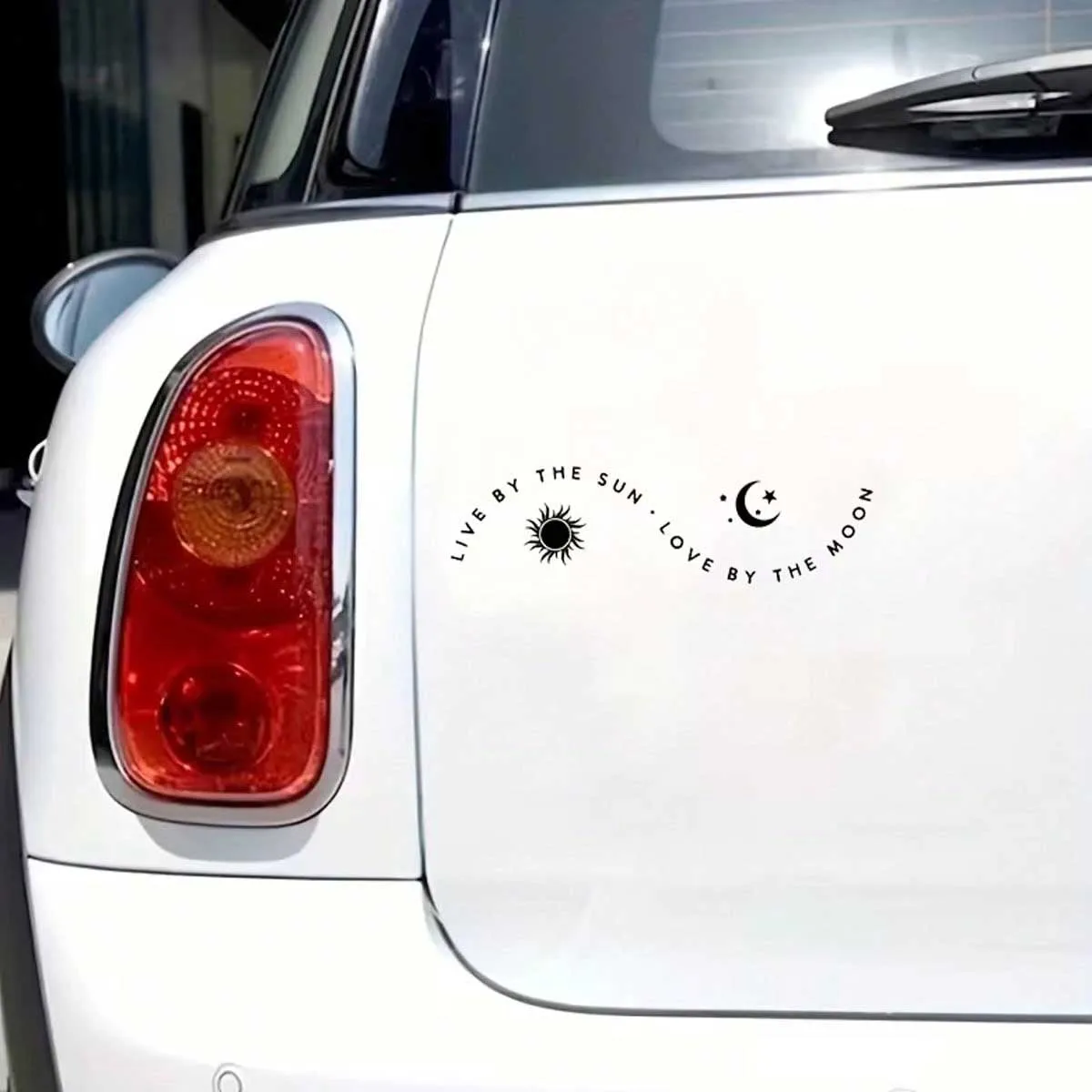 Sun and Moon Love - Bohemian Sun and Moon Pattern Car Stickers, Mirror & Outdoor Decorative Stickers, Vinyl Stickers