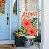 Coral Hibiscus Garden Flag 12x18 Inch Pattern Scene Flowers Bird of Paradise Tropical Leaves Aloha Poster Style Polyester Fa llz