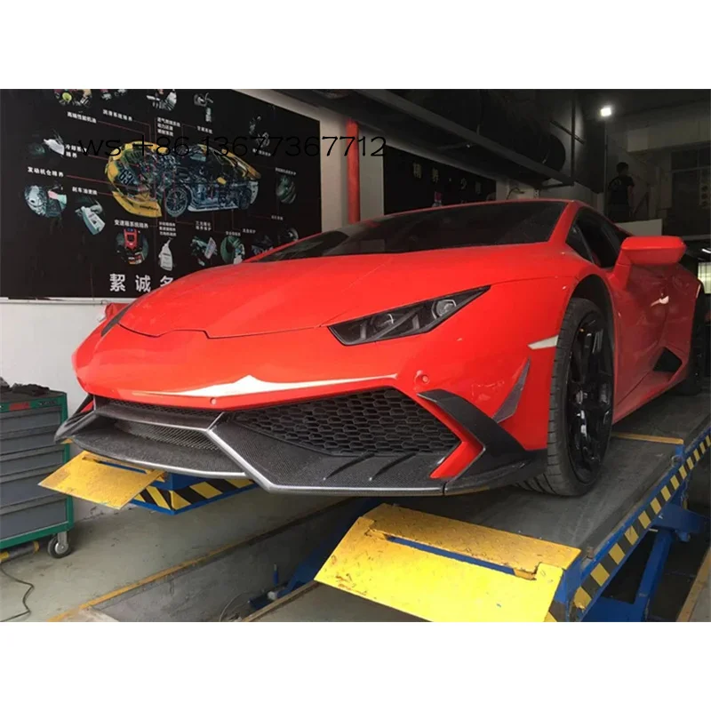 

Huracan LP580 LP610 upgrade to M style Carbon Fiber Front Lip bumper Diffuser Spoiler Spliter bodykit