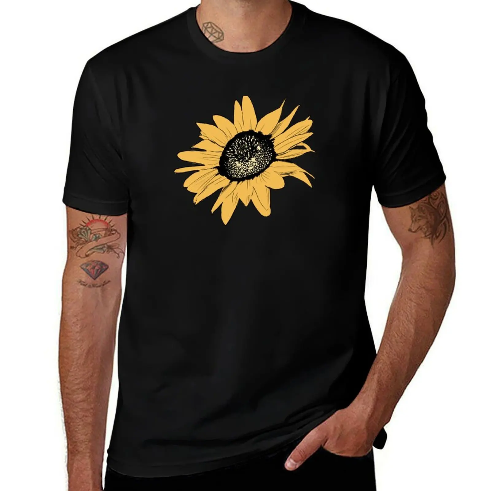 Raging Sunflower T-Shirt Functional Casual Short Sleeve Tee