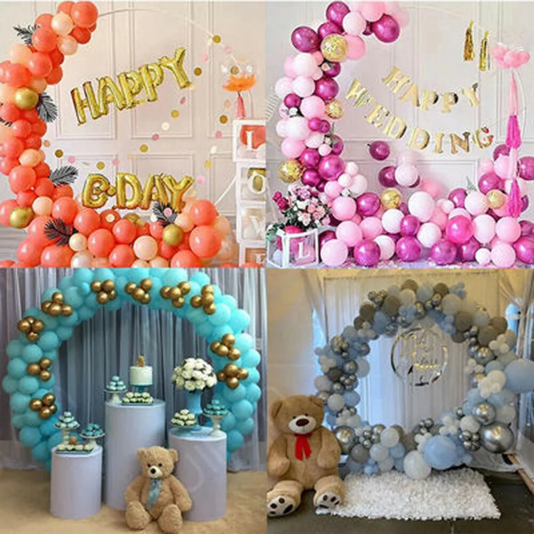 【Hot-Selling!】Large Balloon Arch Set Column Stand Base Frame Kit Wedding Birthday Party Decor 60cm