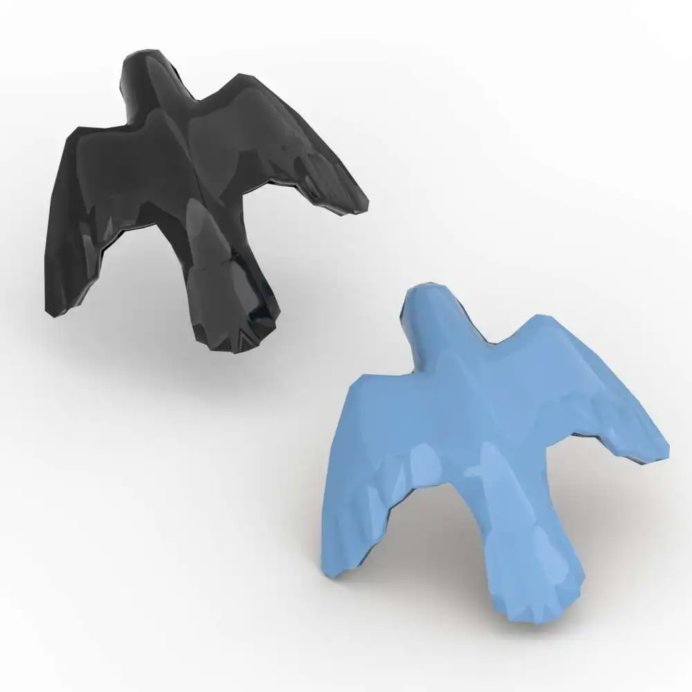 MOC 10PCS 13665 Headgear Animals Substitutable Brick Plume Bird Crow Building Block Fascinating Toys Idea Adults Holiday Gifts