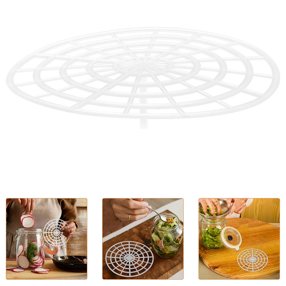 Tarro de fermentación redondo de 12Cm, placa de prensa de pepinillos, pesas de vidrio para tarros de albañil, colador de verduras, red de malla, encurtido casero