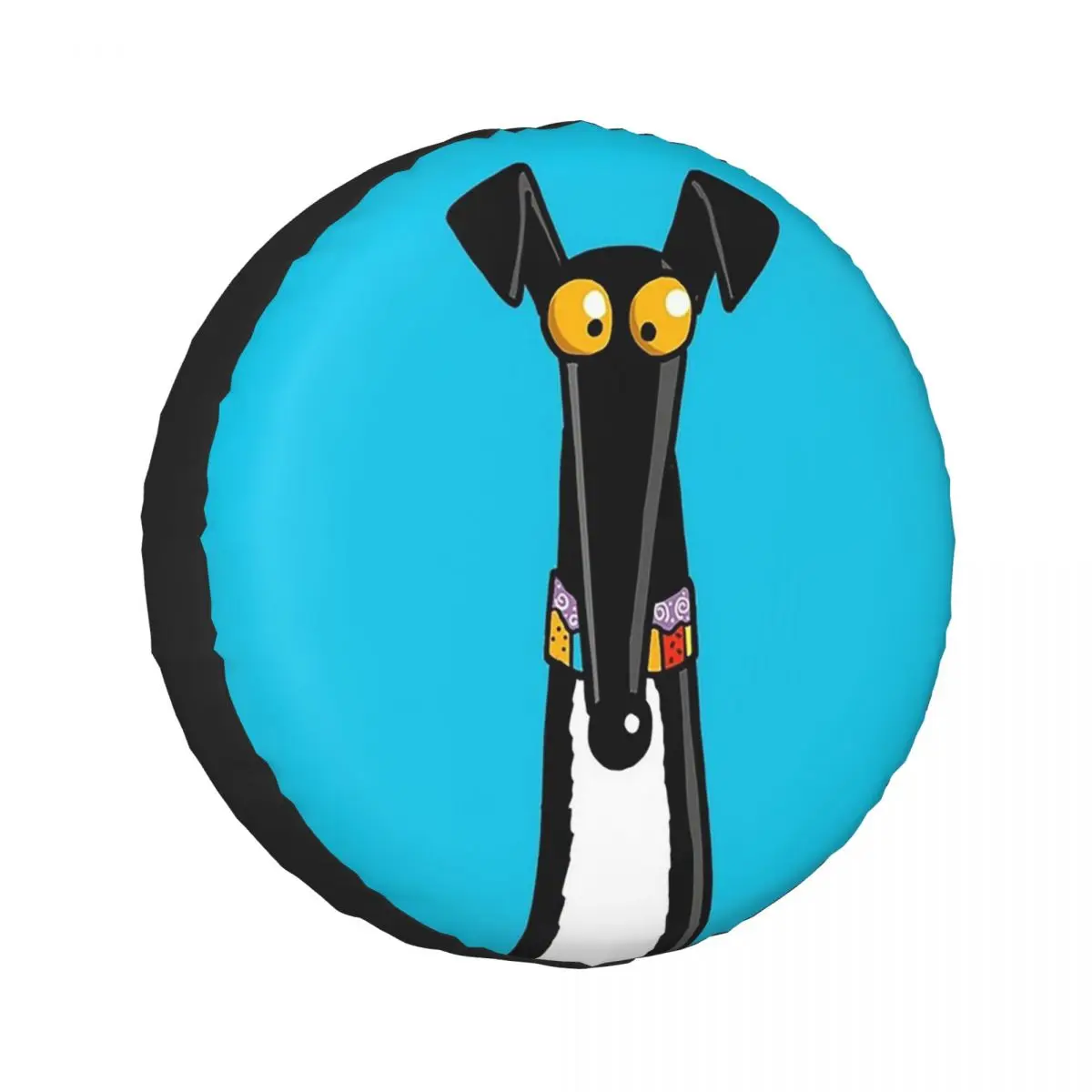 

Greyhound Semaphore Pin Badge Blue Spare Tire Cover for Jeep SUV RV 4WD Mitsubishi 4x4 Wheel Protector Covers 14" 15" 16" 17"