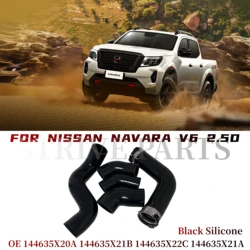 Silicone black OE 144635X20A 144635X22A 144635X22C 144635X21A 144635X21B turbo sleeve for Nissan Navara D40 V6
