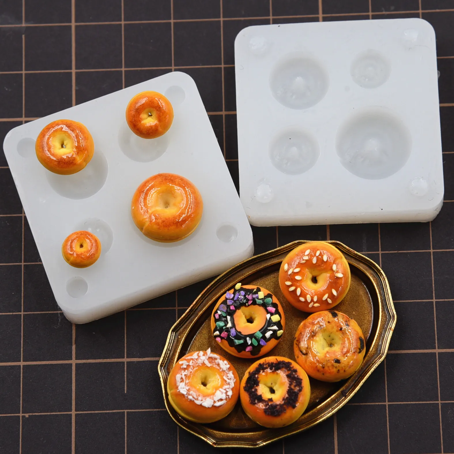 

Mini Cute Bagle Bread Silicone Mold for Resin Pottery Clay DIY Crafting Tool