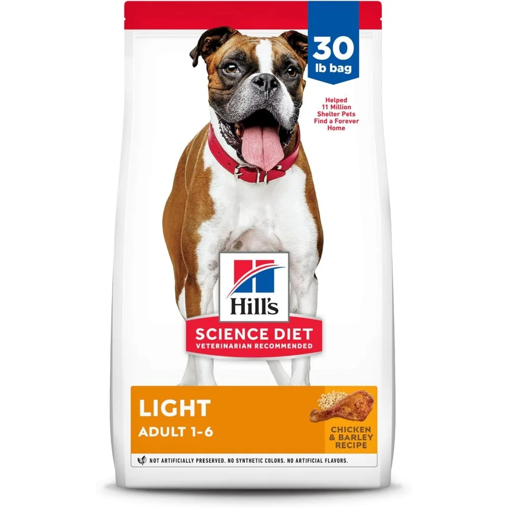 

Light , Adult 1-6, Weight Management Support, Dry Dog Food, Chicken & Barley, 30 lb Bag