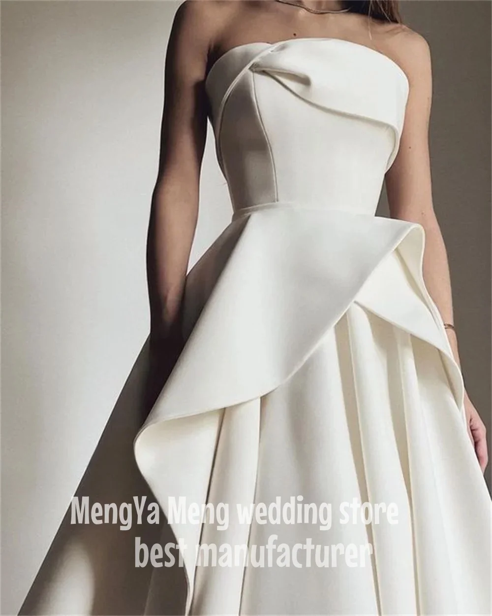 ZHUISHU Witte Baljurk Avondjurken met Sweetheart Hals Elegante Afneembare Trein Galajurken Geplooide Aangepaste Trouwjurken