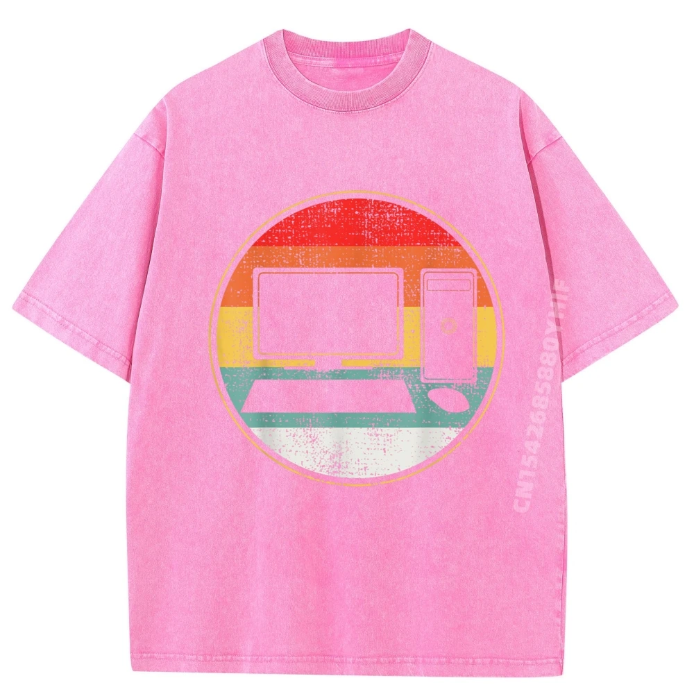 علوم الكمبيوتر الكمبيوتر تدعم مصمم ملابس الرجال أنيمي تي شيرت فاخر مصمم مريح غسلها قميص #4