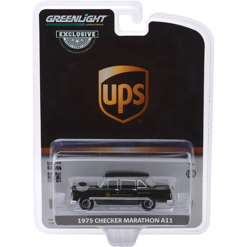 Автомобиль Greenlight 1/64 Proportion Bale в синем UPS, серия медицинских тележек, литая под давлением модель автомобиля из сплава, детский рождественский подарок