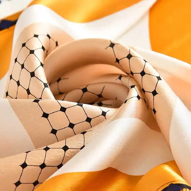 100% Mulberry Silk Scarf Women's Satin Multifunctional Square Scarf 53X53cm - Headband Hair Ribbon Neckerchief Bandana image 4