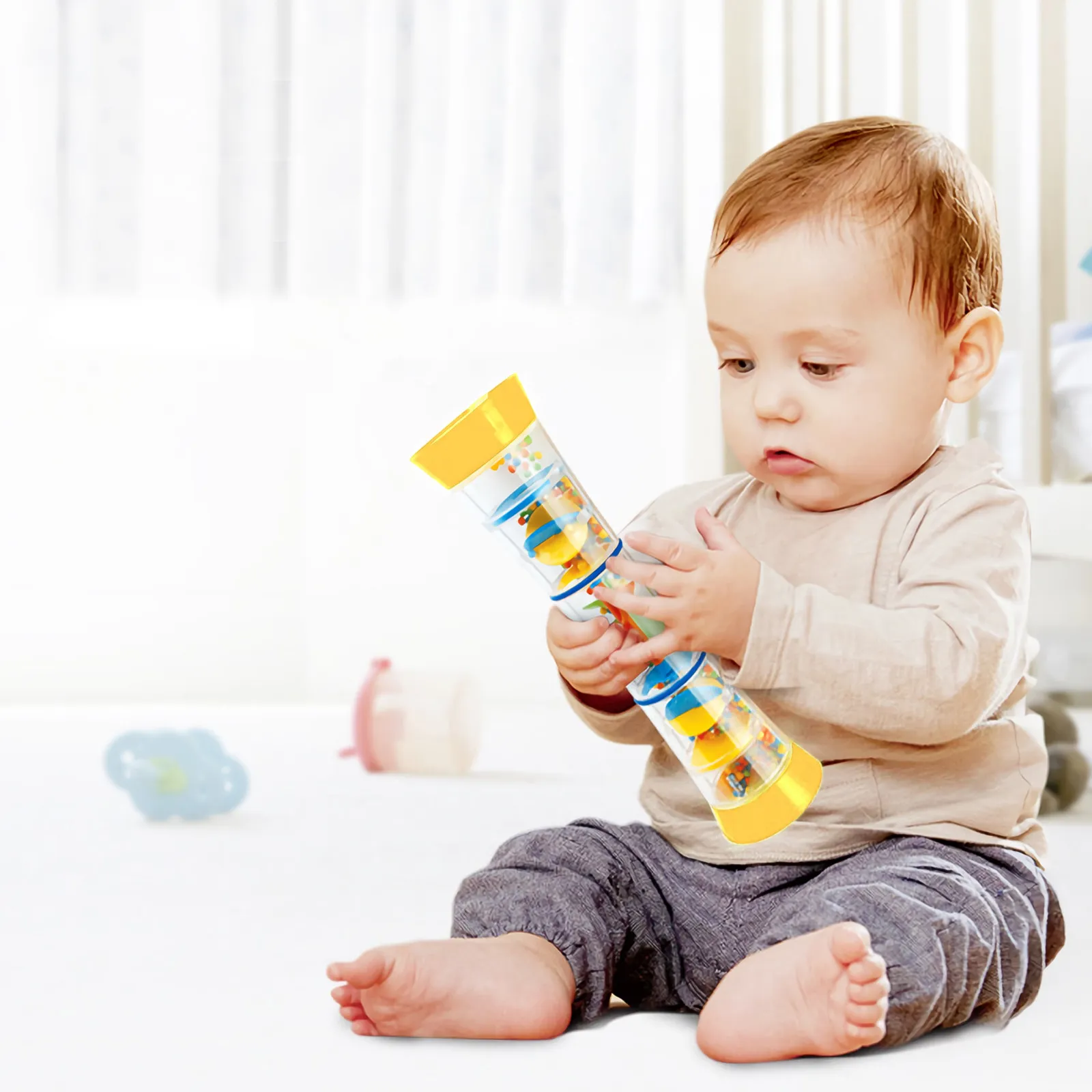 

1 шт. развивающая погремушка-калейдоскоп для малышей, креативная игрушка-колокольчик для развития мелкой моторики и раннего развития, для тренировки хватательных навыков, веселая игрушка