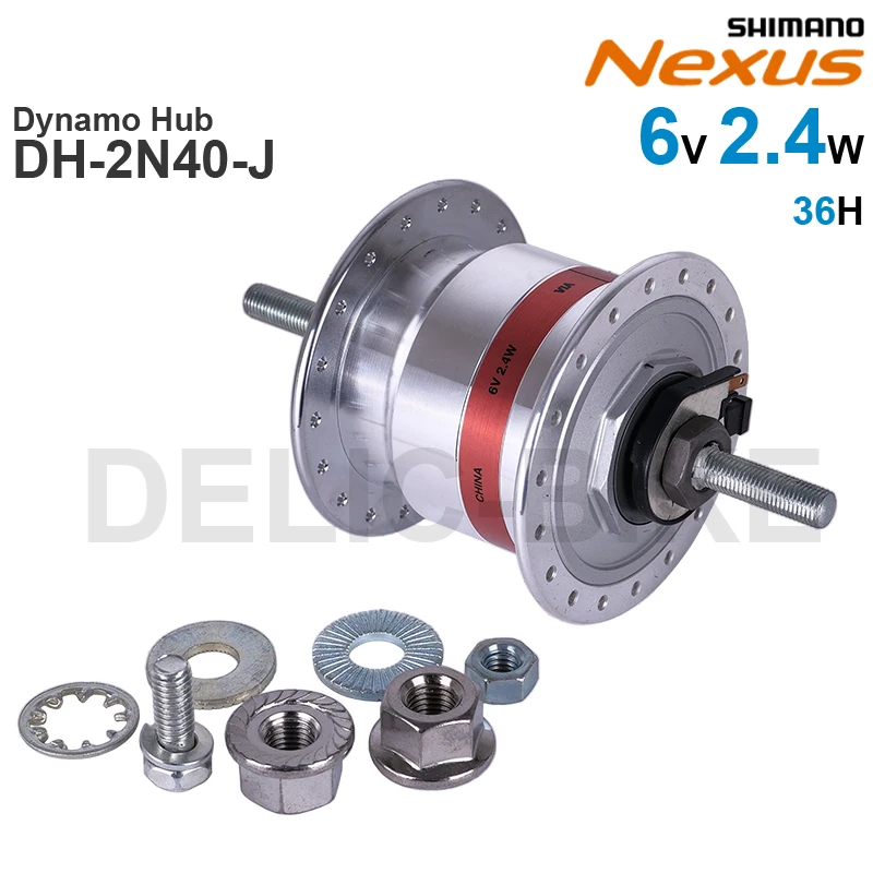 シマノネクサス-ハブダイナモ-6v 2.4ワットDH-2N40-J 36hとフロント