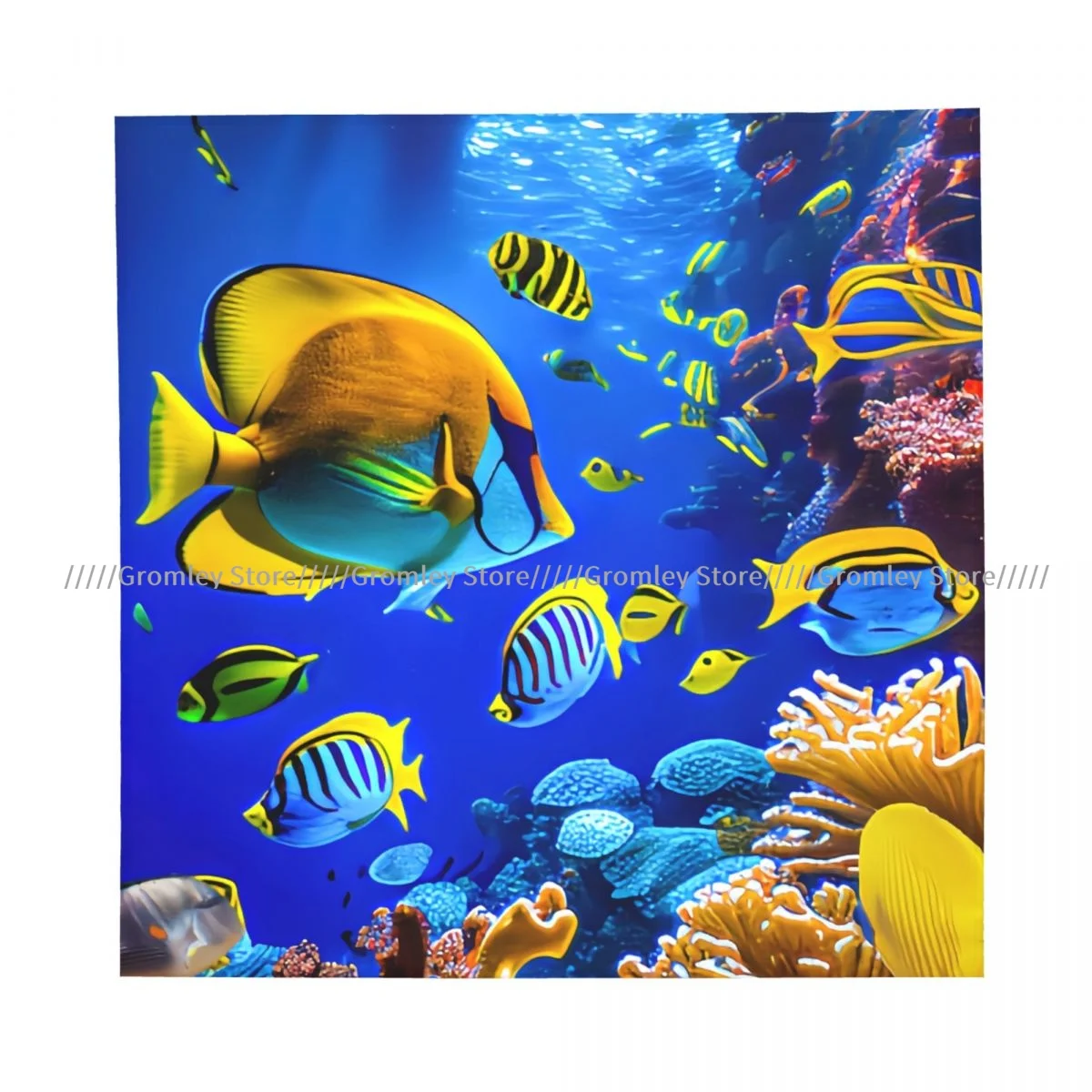 Square Scarf Women Magnificent Underwater World In Tropical Ocean Bandana Headscarf