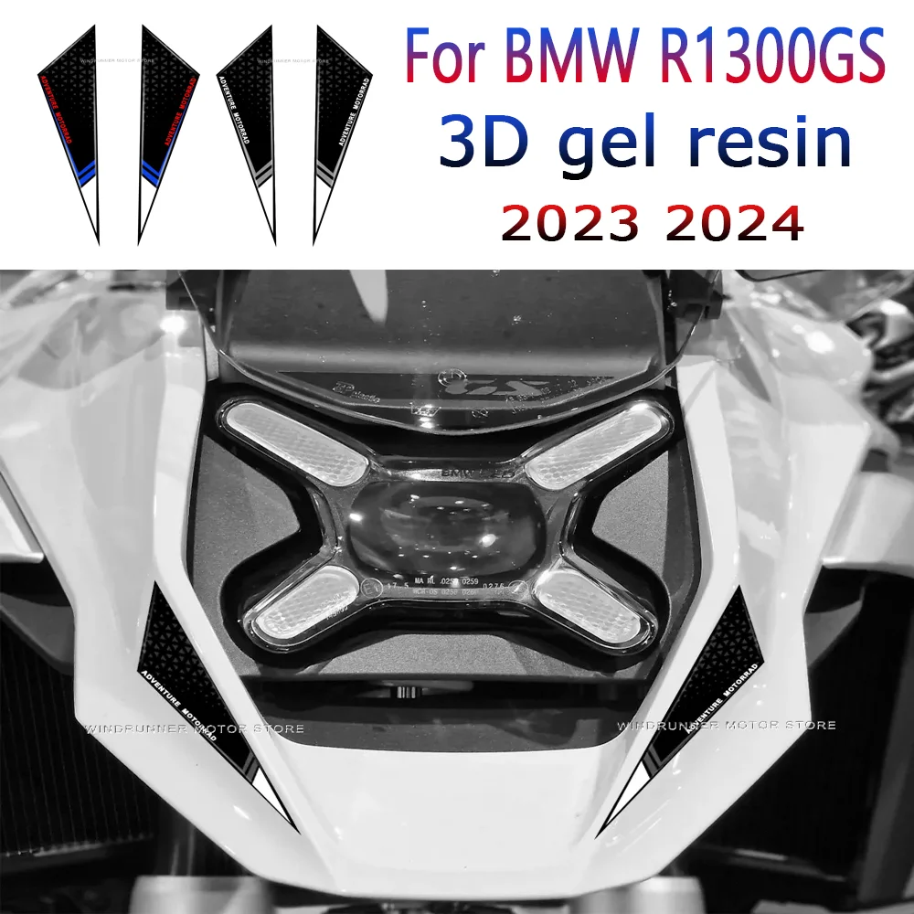 

3D Gel Motorcycle Front Mouth Mask Sticker Decorative Decal Accessories For BMW R1300GS R 1300 GS 2023 2024