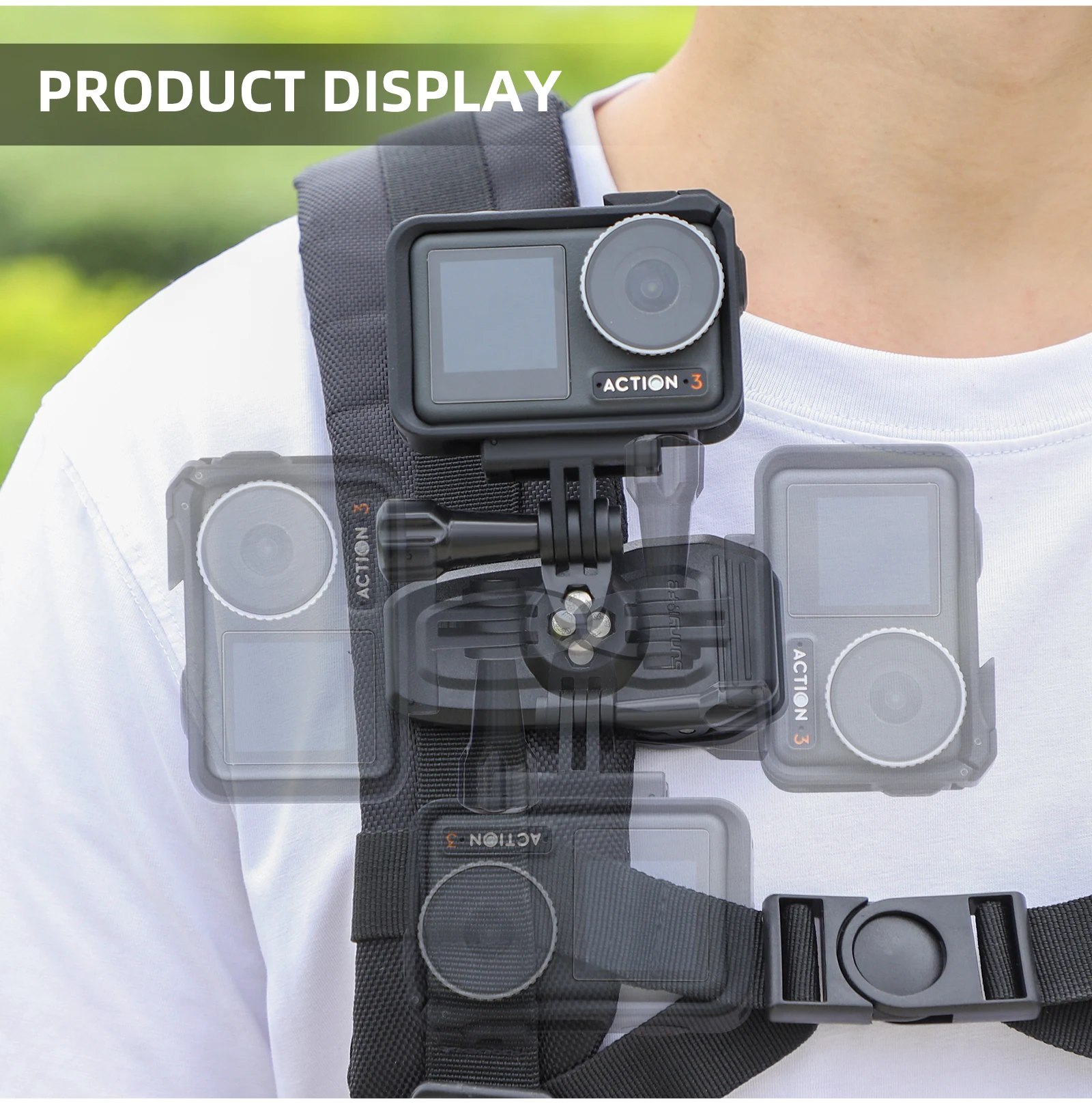 Magnetic Backpack Clip 360° Rotary For Insta360/Go Pro Holder Bracket Magnetic Mount Action Camera For DJI Action 4 Accessorie