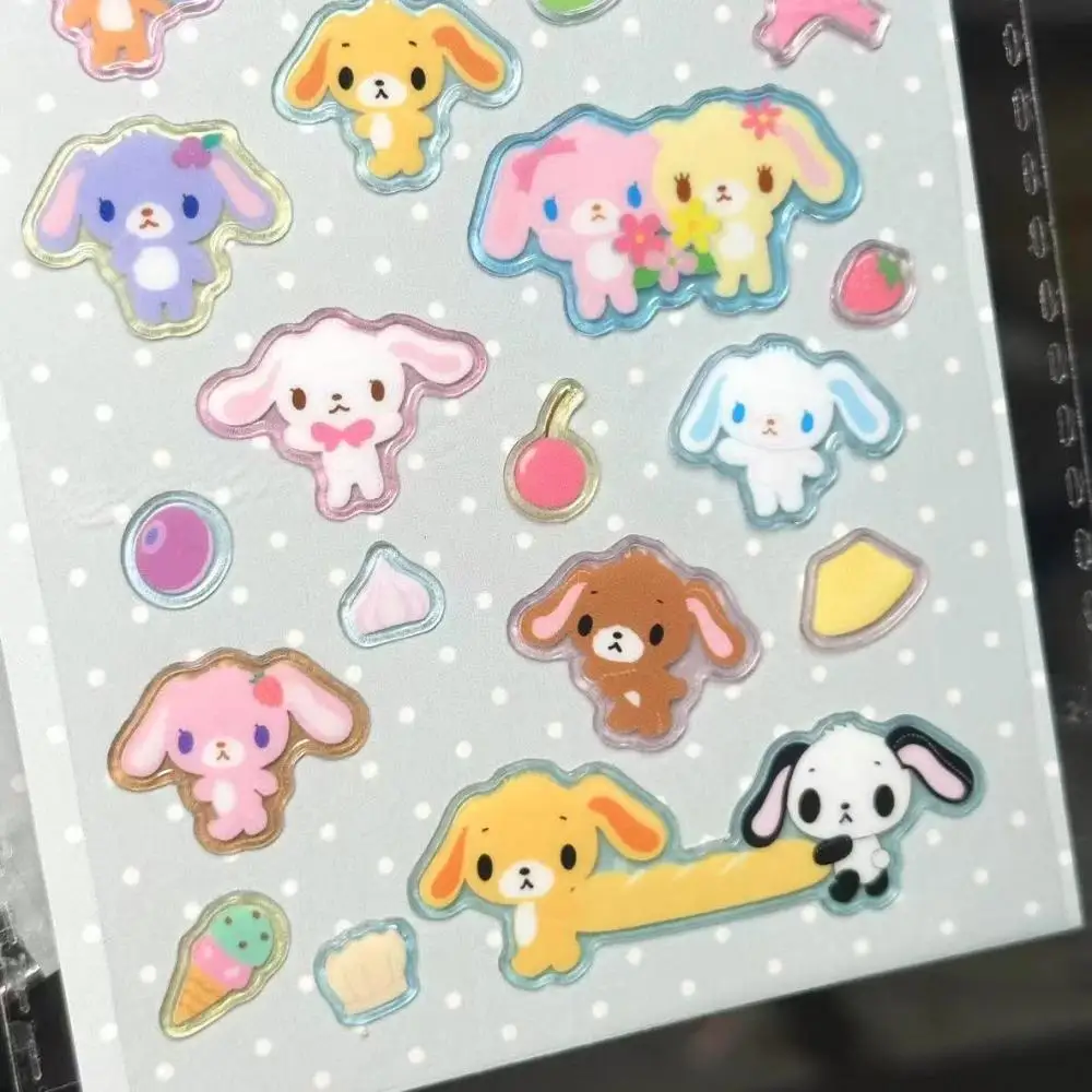 جديد الكرتون الفاكهة Sugarbunnies ملصقات PVC Shirousa Kurousa ملصقات الإغاثة سطح المكتب كتيب دفتر الديكور هدايا العيد