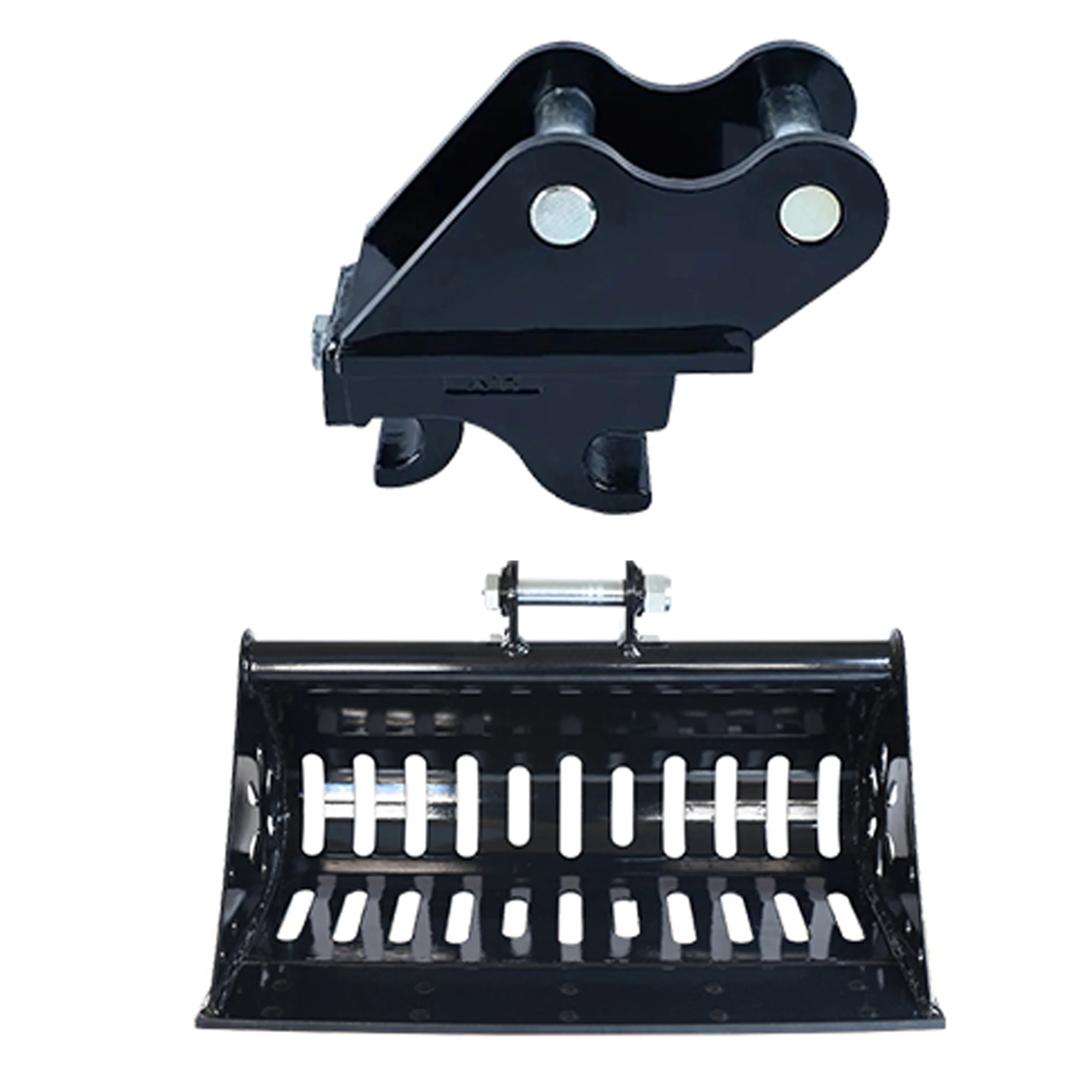 

Mini Excavator Attachments,Small Digger Kit Includes 600mm Hollow Bucket And A Quick-change For From Garden 1-3 Ton Excavator