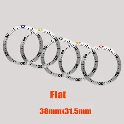 38mmx31.5mm Flat Steel Watch Bezel Insert Ring Fits SKX007 SKX009 SRPD Watch Cases NH35 NH36 Movement Watch Ring Parts