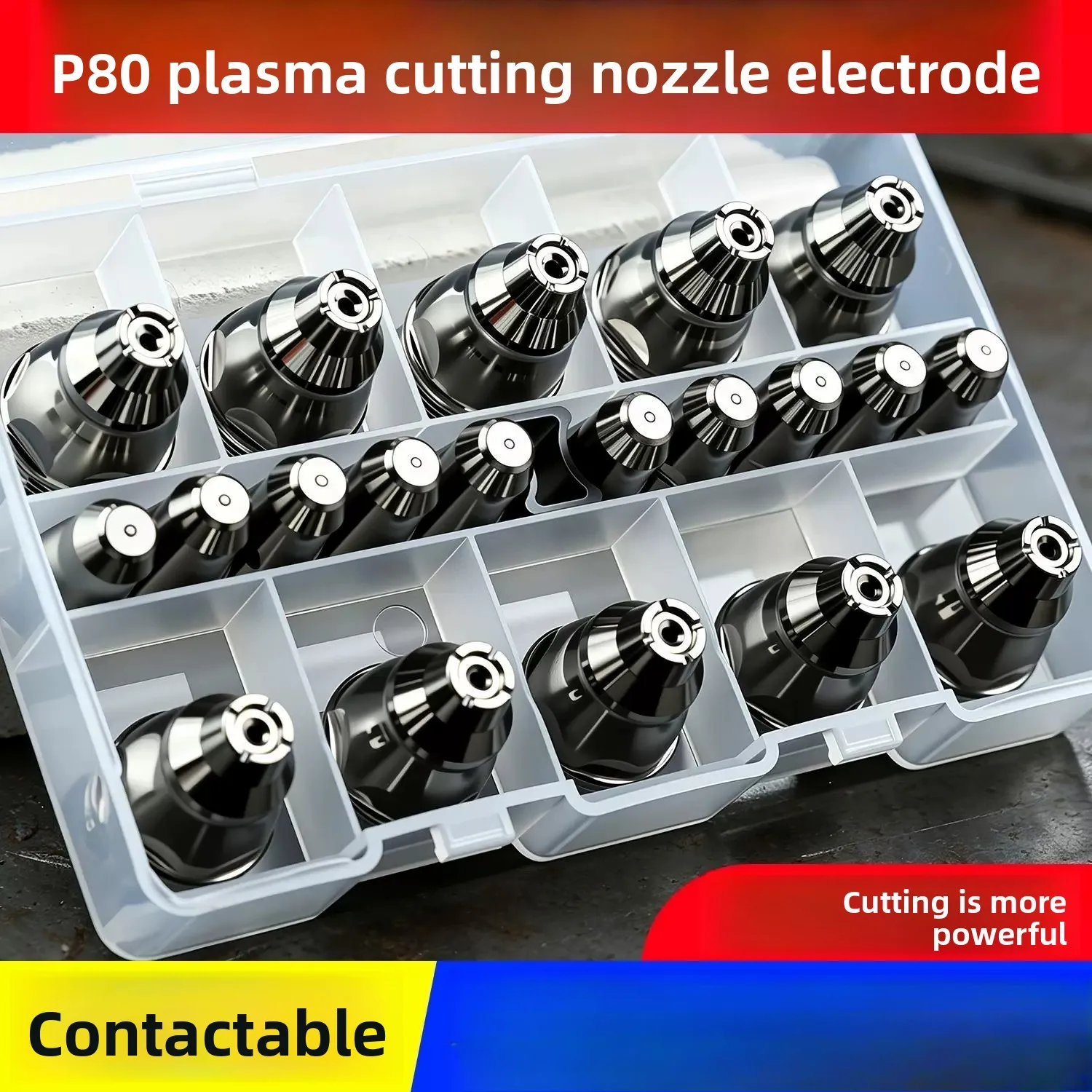 P80 Plasma Cutting Consumables Electrode Nozzle Shield Cup Contact Type for LGK-80/100/120 Torch Parts