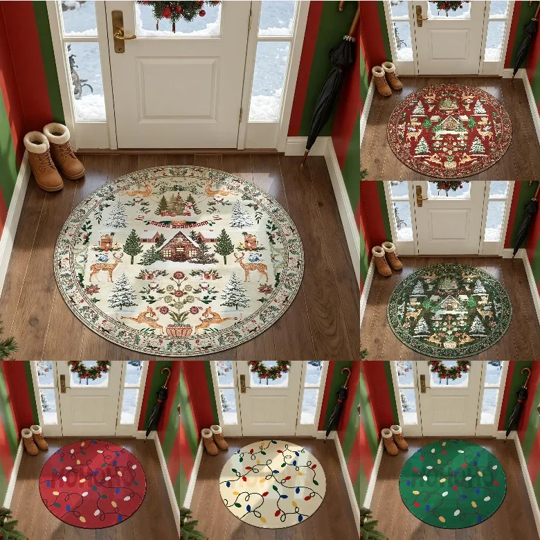 conjunto-de-tapetes-com-estampa-de-vila-natalina-tapete-antiderrapante-para-decoracao-de-casa-e-festivais-tapete-com-estampa-de-Arvore-de-natal-e-renas