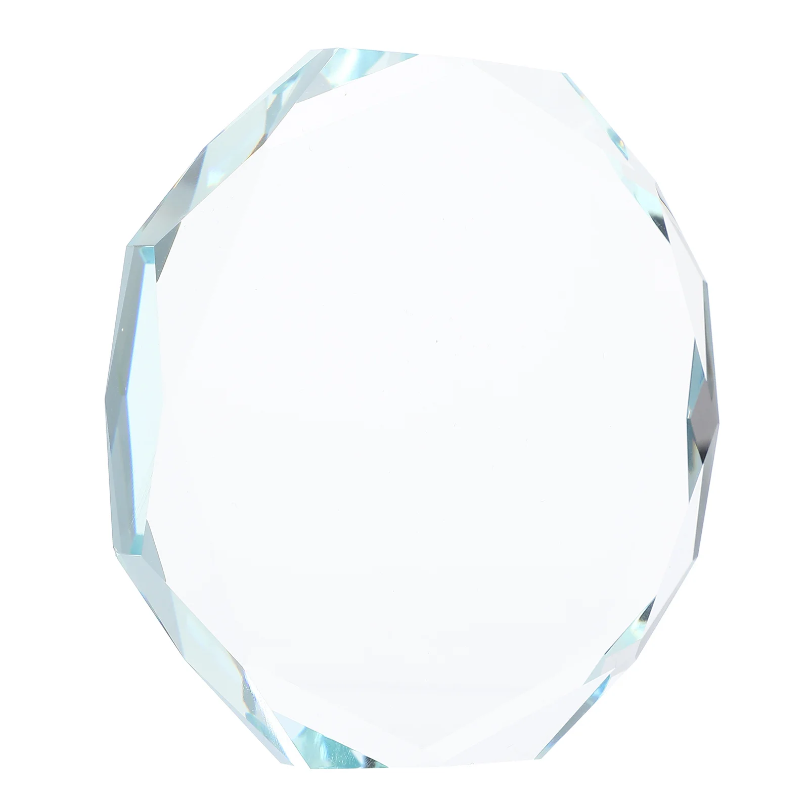 

Octagonal Clear Glass Display Base Stable Transparent Display Stand for Collectibles Crafts Handicrafts Decorations Diamond Cut