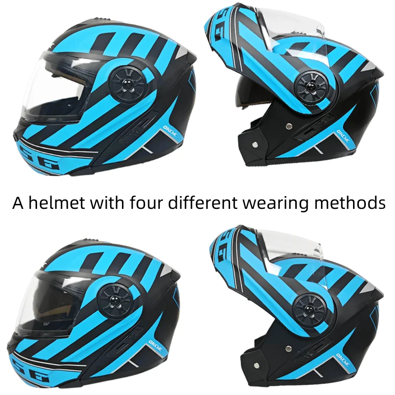 Opklapbare motorhelm met afnee - Motorcycle Gear Gloves recensie en prijs