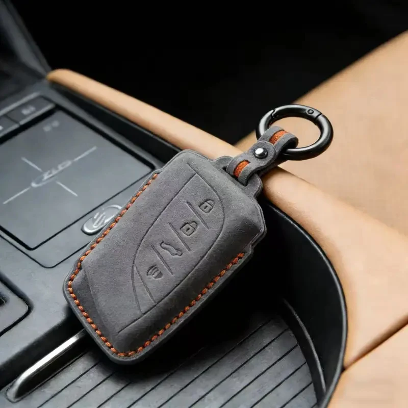 From Italy, a suede car key case cover shell for Lexus UX250, UX260, ES, ES350, UX200, UX250h, ES200, ES300h, ES350, US200, and