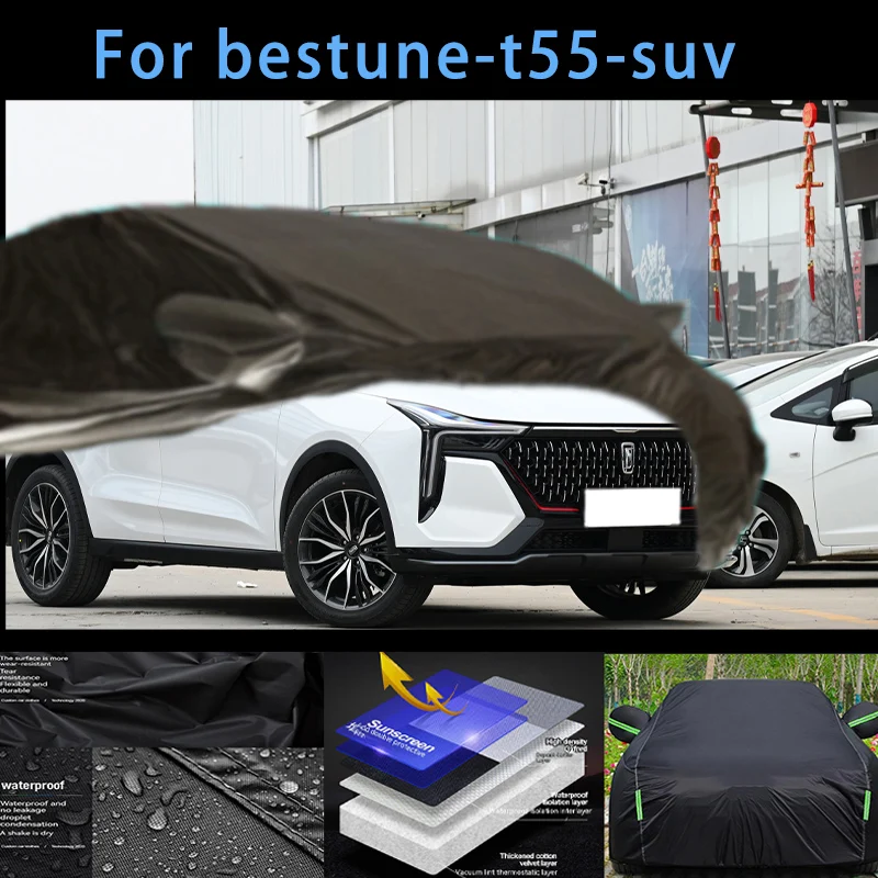 

For bestune-t55-suv Outdoor Protection Full Car Covers Snow Cover Sunshade Waterproof Dustproof Exterior Car accessories