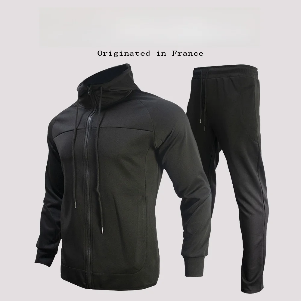 

Глобальный люксовый спортивный костюм для утренних пробежек: комплект с длинным рукавом, быстросохнущий, для мужчин, для бега, спортивная толстовка и брюки