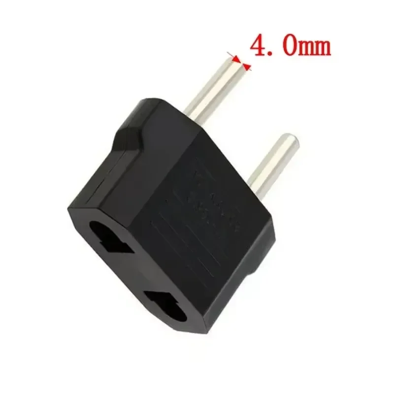 EU 플러그 어댑터 2핀에서 EU 2 라운드 핀 플러그 소켓 입력 AC 110V-250V 10A 여행용 플러그 변환기 전원 어댑터 220V