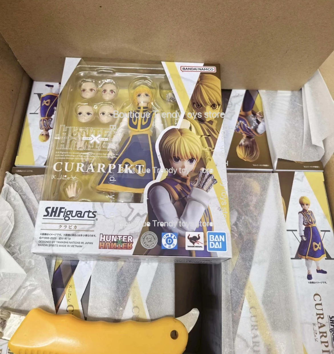 

Bandai SHF Hunter x Hunter Kurapika Scarlet Eyes Chain Man Articulated Action Figure Collectible Model Toy Gift