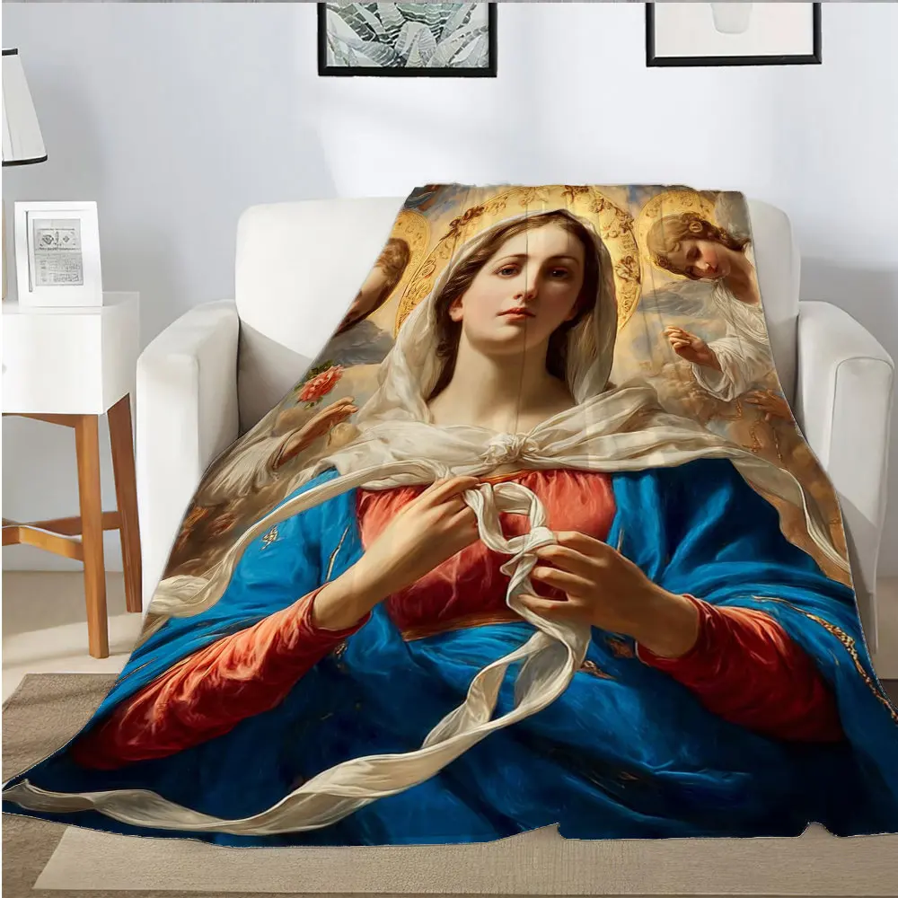 Beautiful Classical Painting Art Blanket Throw Queen Size Couch Sofa Decor  150x230cm Luxury
