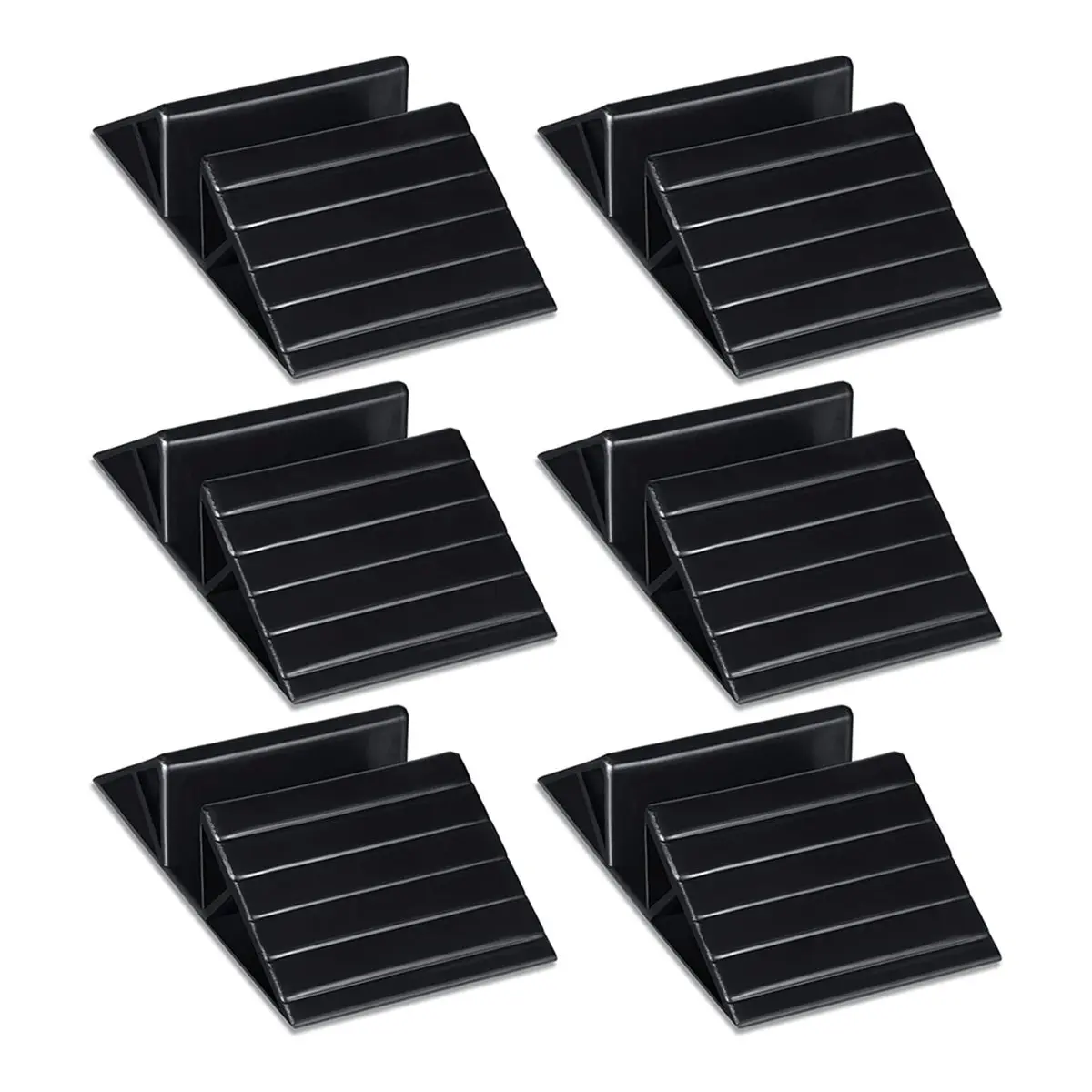 6-Pack Black Pet Door Support Legs for Configurable Isolation Fence Free Standing Pet Gate Fence