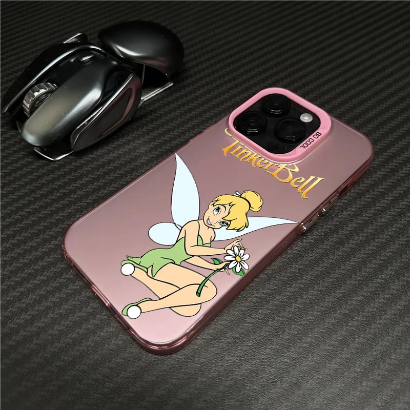 Disney Wonderful Fairy Cute For Apple iPhone 15 14 13 12 11 XS XR X Pro Max Plus Colorful Silver Funda Phone Case