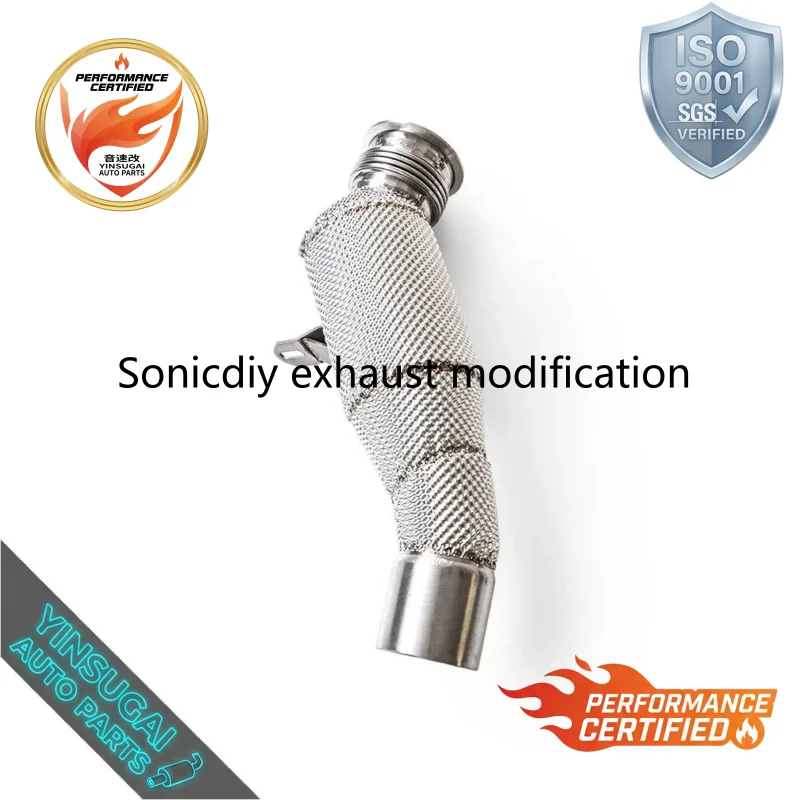 Cuski High Efficiency Stainless Steel Catted Downpipe for BMW 535i 535i xDrive F10 F11 F07 3.0T N55