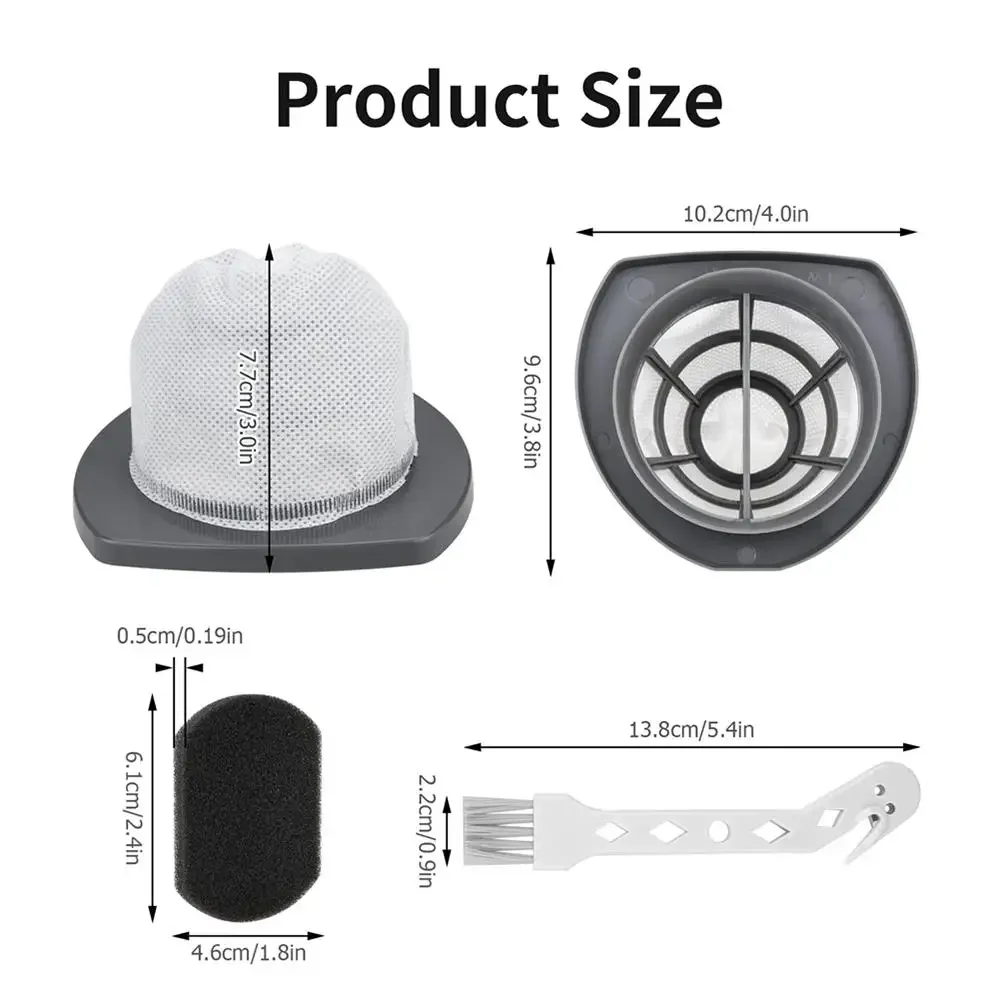 2/4 قطعة فلتر لبيسيل 2033 3 في 1 خفيفة الوزن حبالي مكنسة كهربائية سلسلة قطع غيار استبدال الملحقات