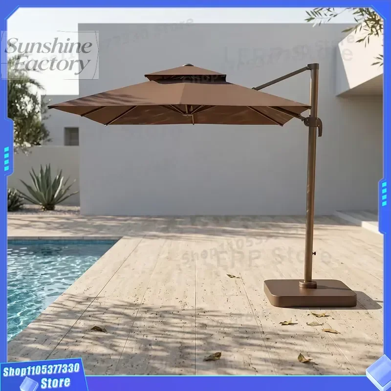 Modern Aluminum Patio Parasol for Backyard Terrace Garden Poolside Cantilever Umbrella Contemporary Outdoor Furniture