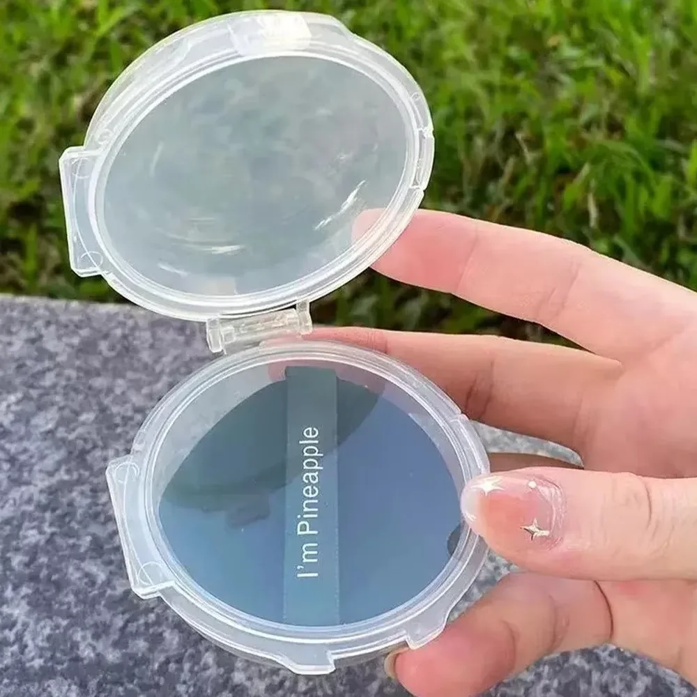 Doppelschichtige, faltbare Aufbewahrungsbox für Puderquasten, transparente Trockenbox, Aufbewahrungsbehälter für Air Cushion Make-up Quasten, tragbarer, staubdichter Halter – Detail 3