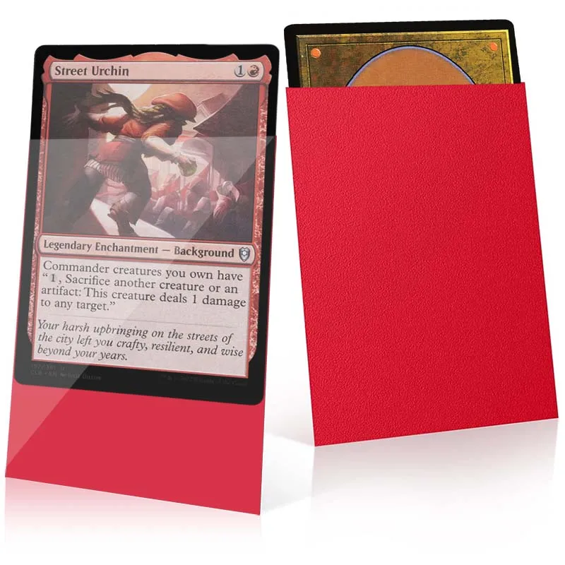 Card Sleeves 100Pcs, Matte Card Sleeves for Standard Sized Trading Cards, 66x91mm, Compatible with TCG and CCG Cards