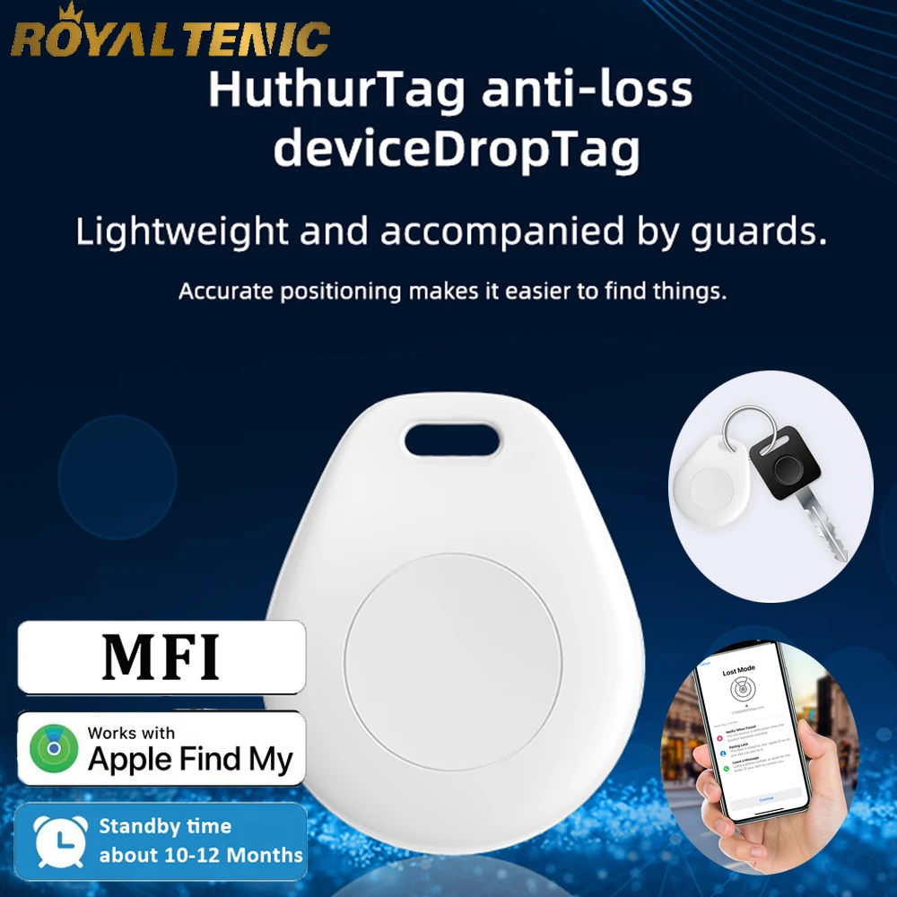 Portable mini Smart Tag Work with Apple Find My MFI for iPhone Device Tracker, Key Pets Kids Locator Anti Lost