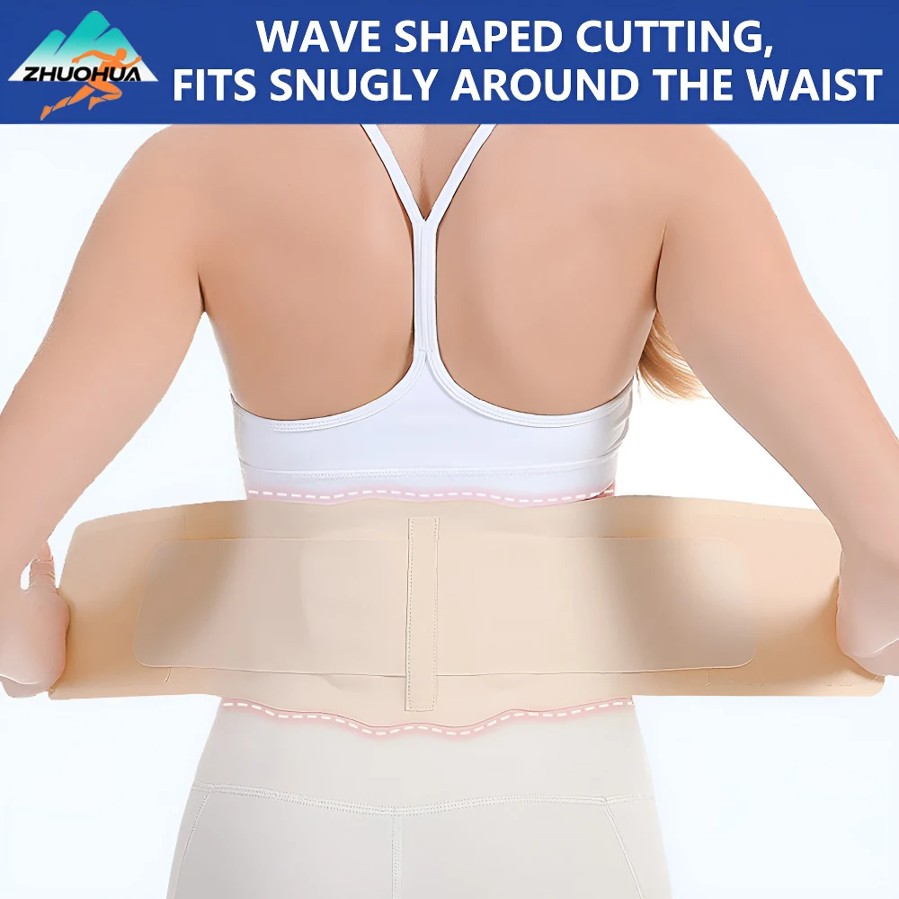 

ZHUOHUA Womens Back Brace,Thin Lower Waist Support Belt Compression Wrap Under Clothes Adjustable Lumbar Support Lightweight